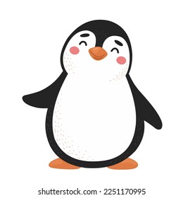 Cute penguin. Character for children's clothing print. Vector illustration.
