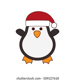 cute penguin character isolated icon vector illustration design
