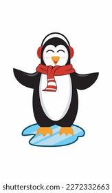 
A cute penguin character vector design for your design needs