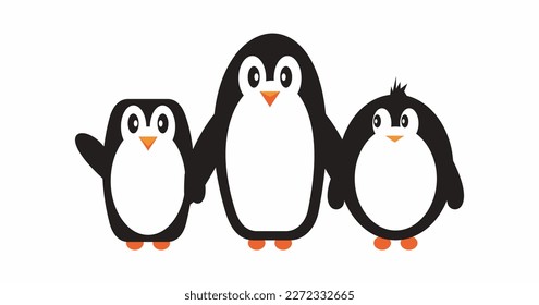 
A cute penguin character vector design for your design needs