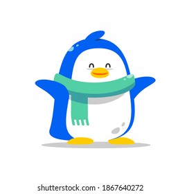 Caracteres de pingüino con diferentes poses