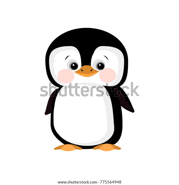 Personnages Mignons Du Pingouin Isoles Sur Image Vectorielle De Stock Libre De Droits