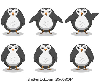 Cute penguin child character design