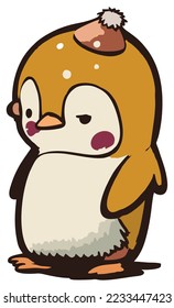 Cute penguin for Christmas day. Vector illustration