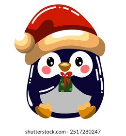 Cute penguin for Christmas and New Year decorations