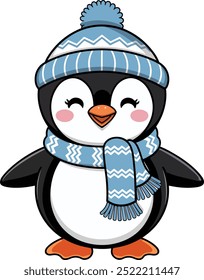 Archivo de Vector lindo del Clipart del pingüino