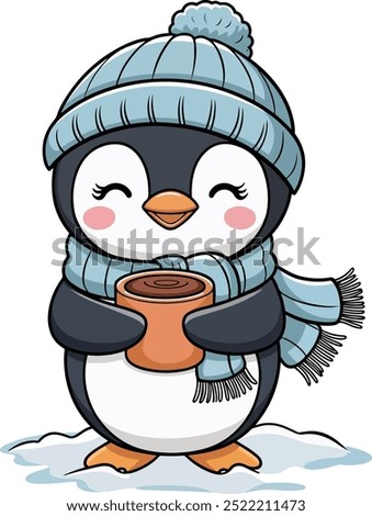 Cute Penguin Clipart vector File