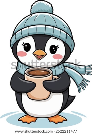 Cute Penguin Clipart vector File