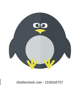 cute penguin comic cartoon character vector illustration flat design, penguin logo and icon symbol