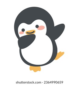  Cute Penguin  dabbing movement cartoon 