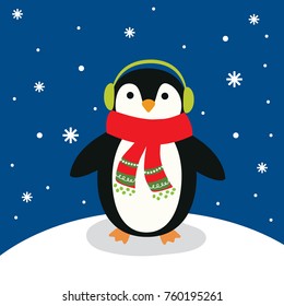 Cute penguin design vector 