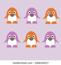 Cute penguin design vector for wallpaper background.