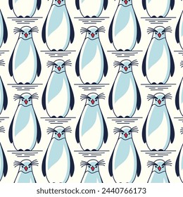 Cute Penguin Designs in Fabric, Wallpaper and Home Decor