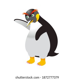 Cute penguin for doll model, cartoon image in simple and simple style to be used as a symbol or model for various products. Vector illustration of fancy and fun baby animal stock