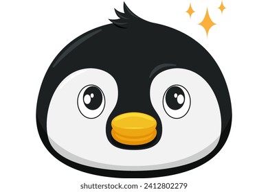 Cute Penguin Expression Sticker Design