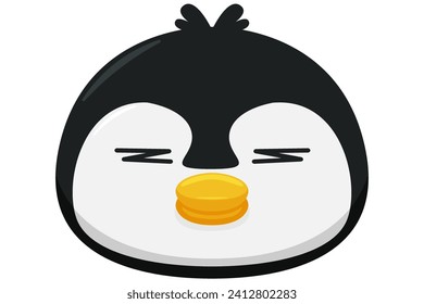 Cute Penguin Expression Sticker Design