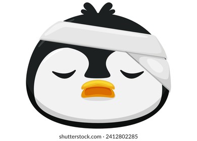 Cute Penguin Expression Sticker Design