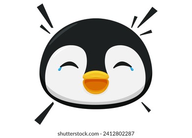 Cute Penguin Expression Sticker Design