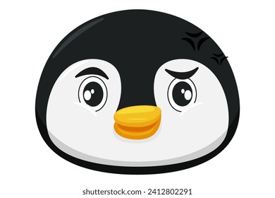 Cute Penguin Expression Sticker Design