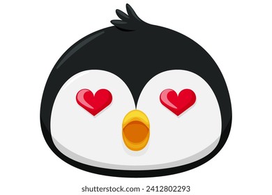 Cute Penguin Expression Sticker Design