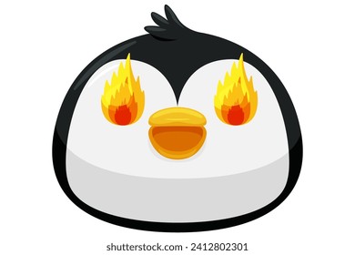 Cute Penguin Expression Sticker Design