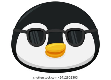 Cute Penguin Expression Sticker Design