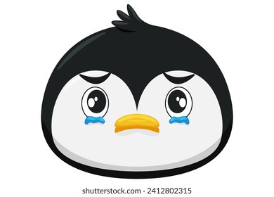 Cute Penguin Expression Sticker Design