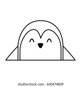 cute penguin face cartoon
