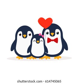 penguin family drawing