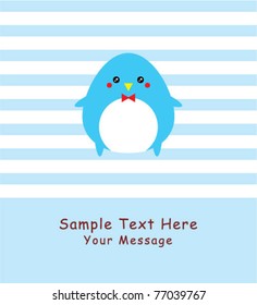 cute penguin greeting