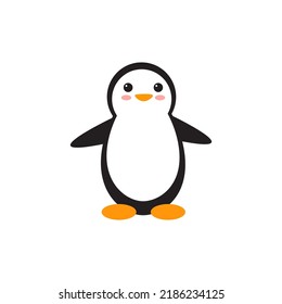 Cute penguin icon isolated on white background