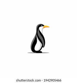 Cute penguin icon logo illustration
