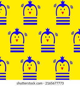 cute penguin icon pattern vector illustration
