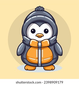 Cute Pinguin Icon Vektor Illustration