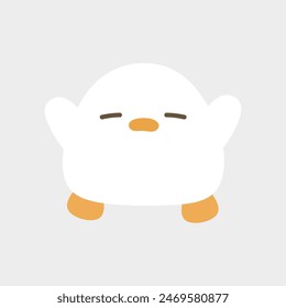 Cute Penguin Icon, vector illustration