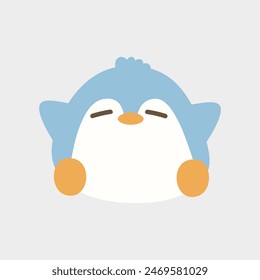Cute Penguin Icon, vector illustration
