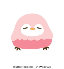 Cute Penguin Icon, vector illustration