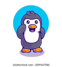 cute penguin illustration. Suitable for mascot designs, t-shirts and more about cute penguins