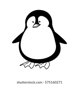 cute penguin isolated icon