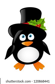 Cute penguin isolated on white