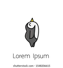 cute penguin logo design. simple logos for businesses, banners and more. penguin vector.