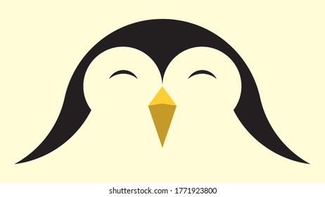 Plantilla de vectores de logotipo de pingüino cutáneo