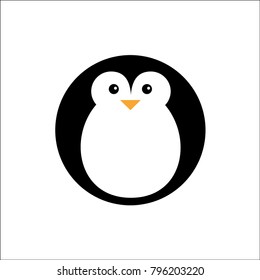 cute penguin logo vector template