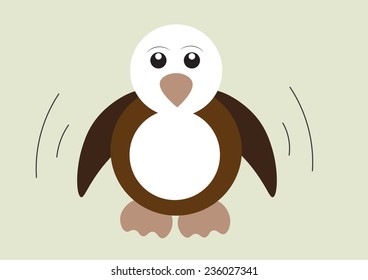 Cute penguin look alike flying now