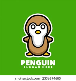Cute Penguin mascot cartoon design
