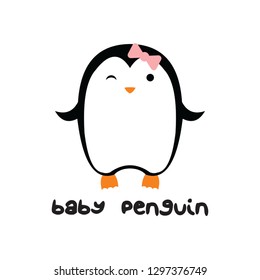 cute penguin mascot and logo