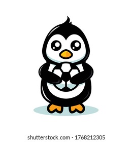 Cute penguin mascot school theme