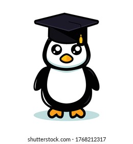 Cute penguin mascot school theme