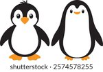 Cute Penguin on a white background.