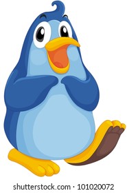 Cute penguin on a white background